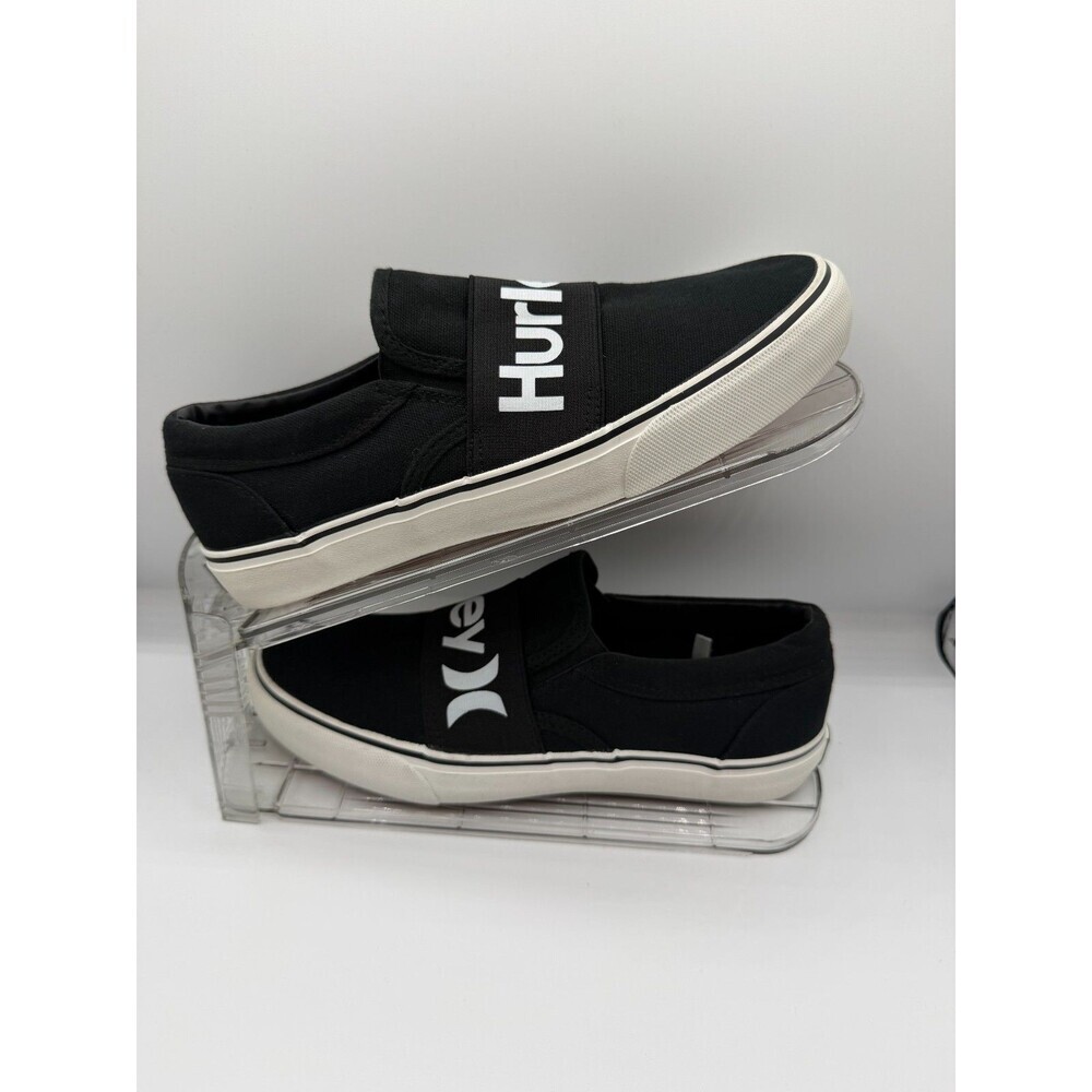 Hurley Mens/ Sammy Black Round Toe Low Top Slip On Loafers Sneaker/ Size 5